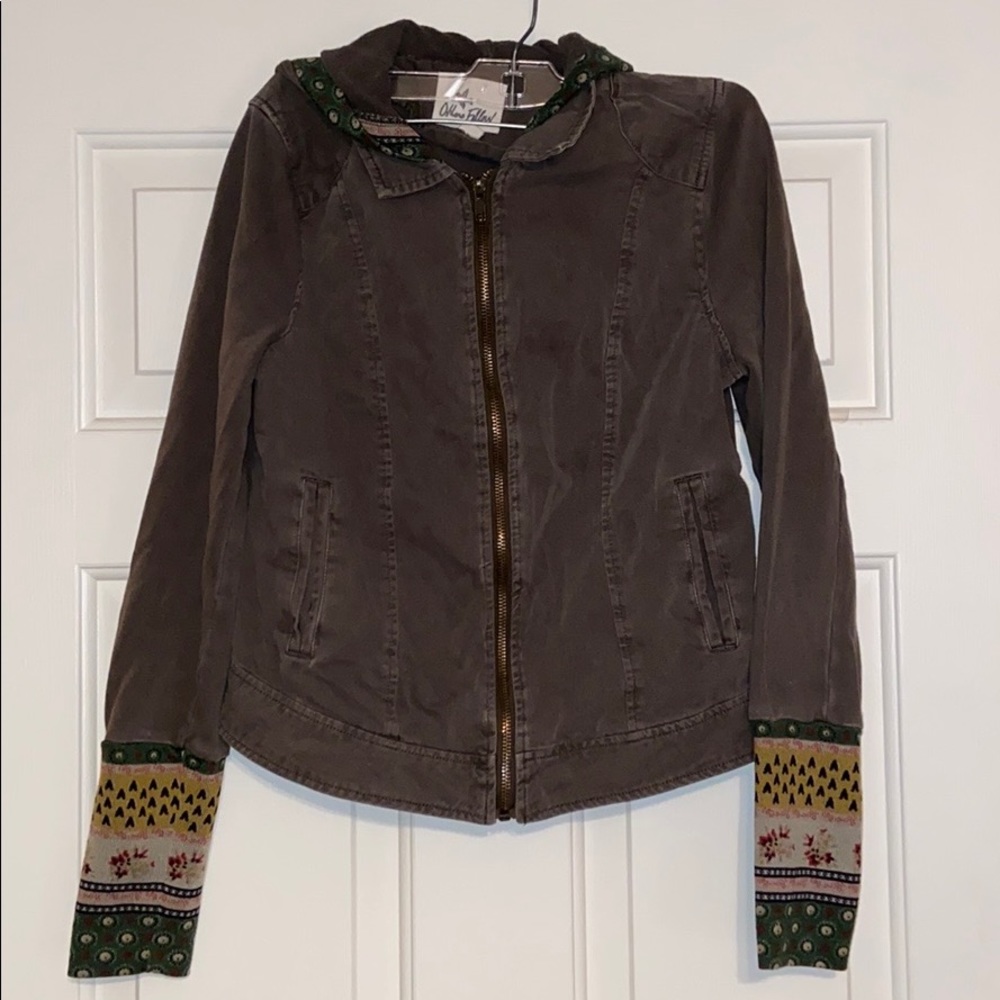 Hooded Cropped Military Jacket